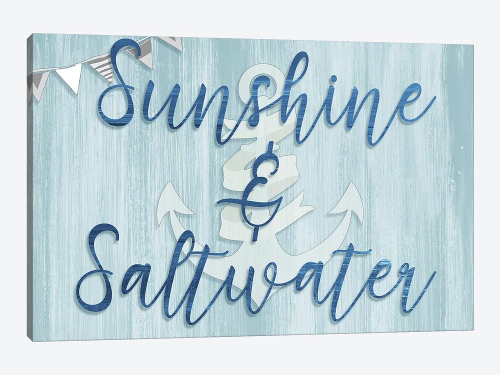 Sunshine & Saltwater by CAD Designs 1-piece Canvas Art Print