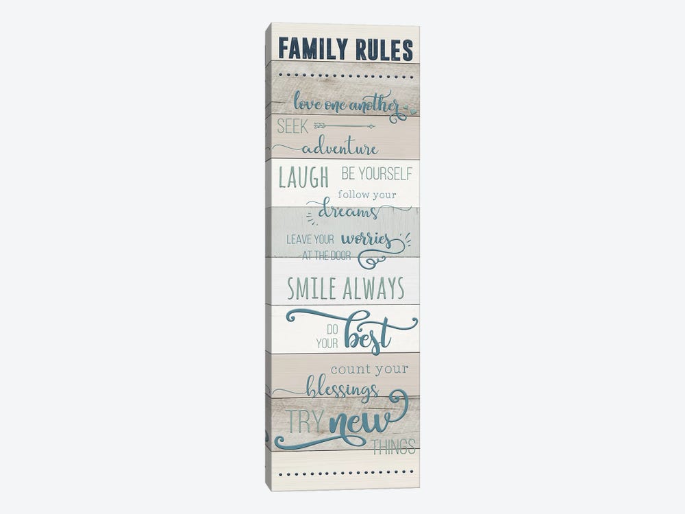 Family Rules by CAD Designs 1-piece Canvas Artwork