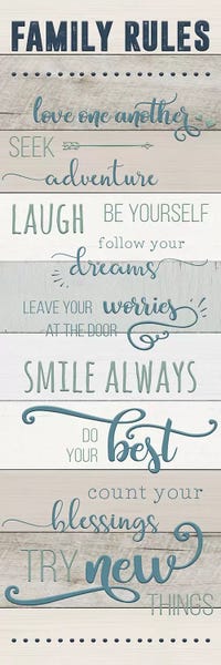 Modern Farmhouse Décor: Family Rules by CAD Designs