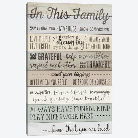 In This Family Canvas Print #CAD5} by CAD Designs Canvas Art Print