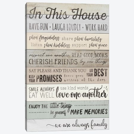 In This House Canvas Print #CAD6} by CAD Designs Canvas Print