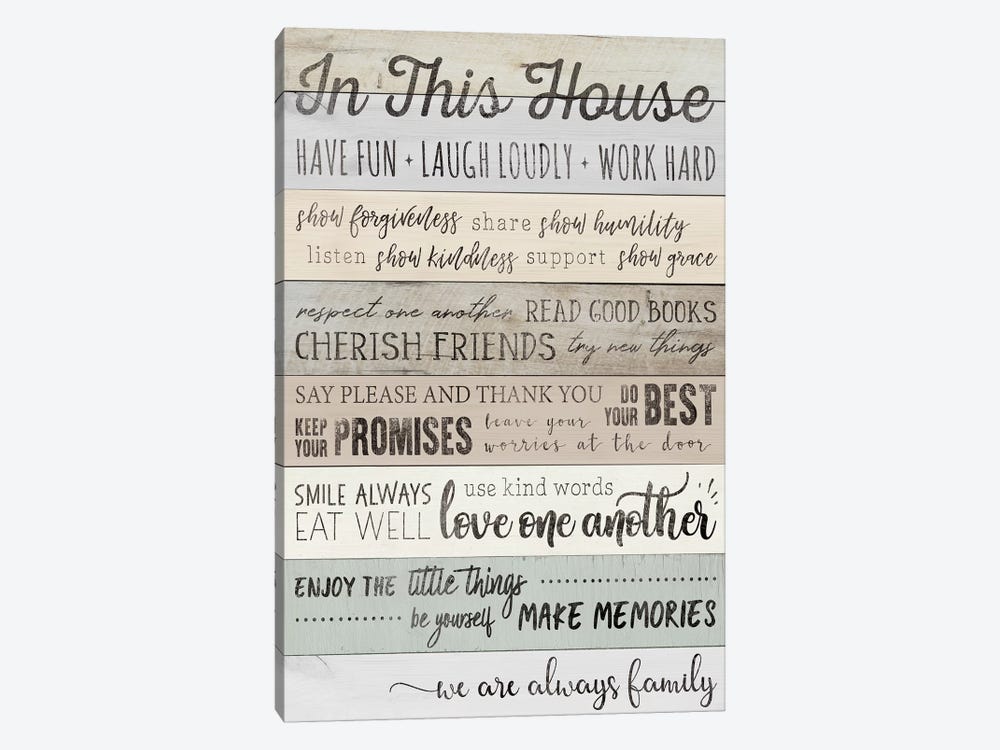 In This House by CAD Designs 1-piece Canvas Art