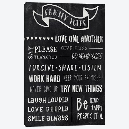Chalkboard Rules I Canvas Print #CAD8} by CAD Designs Canvas Artwork