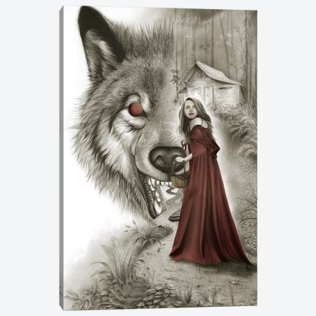 Red Riding Hood Canvas Print #CAF14} by Carlos Fernandez Canvas Art