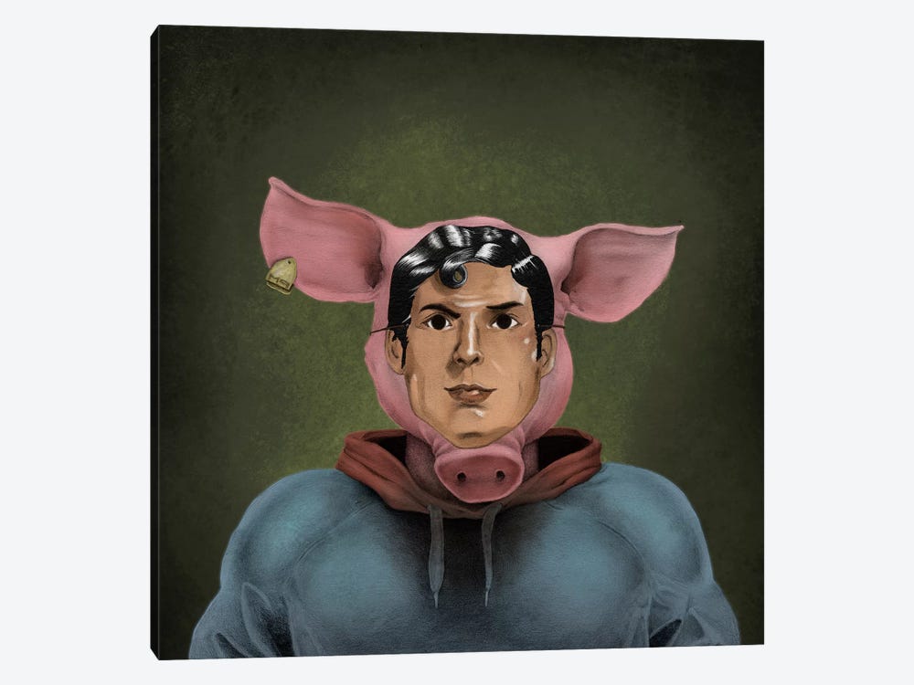 Superhumanized Pig by Carlos Fernandez 1-piece Canvas Art Print