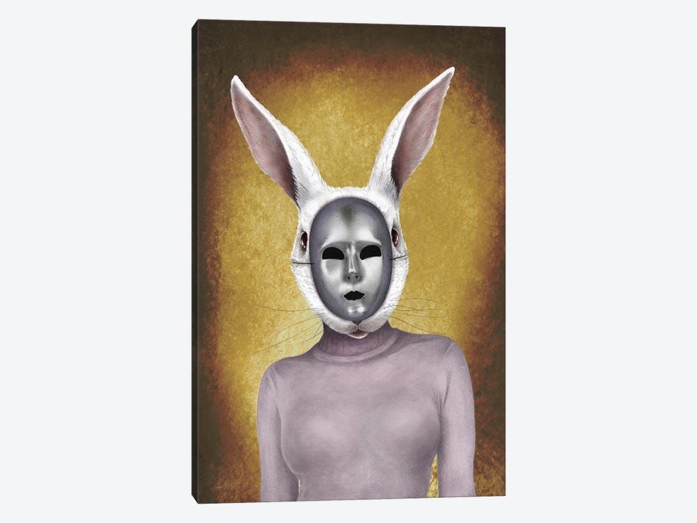 Metal Rabbit by Carlos Fernandez 1-piece Canvas Wall Art