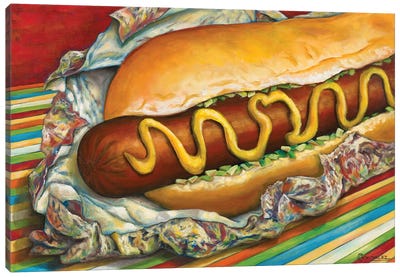 Carnival Hot Dog Canvas Art Print