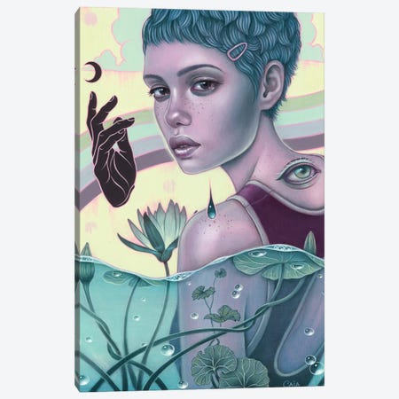 Water Lily Canvas Print #CAI105} by Caia Koopman Art Print
