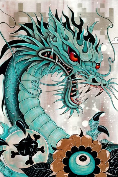 Dragons: Detail Of Dragon's Head, Liberty & Blaze by Caia Koopman