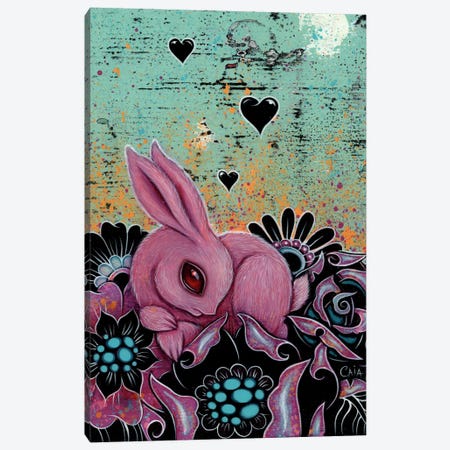 Pink Bunny Canvas Print #CAI34} by Caia Koopman Canvas Print