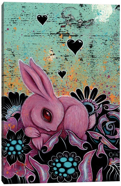 Pink Bunny Canvas Art Print - Caia Koopman