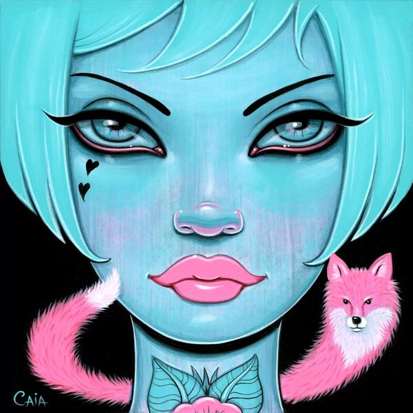 Foxes: Pink Fox, Blue You by Caia Koopman