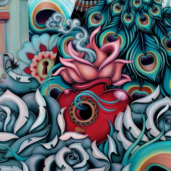 Hearts: Detail Of Flowering Heart, Pride by Caia Koopman