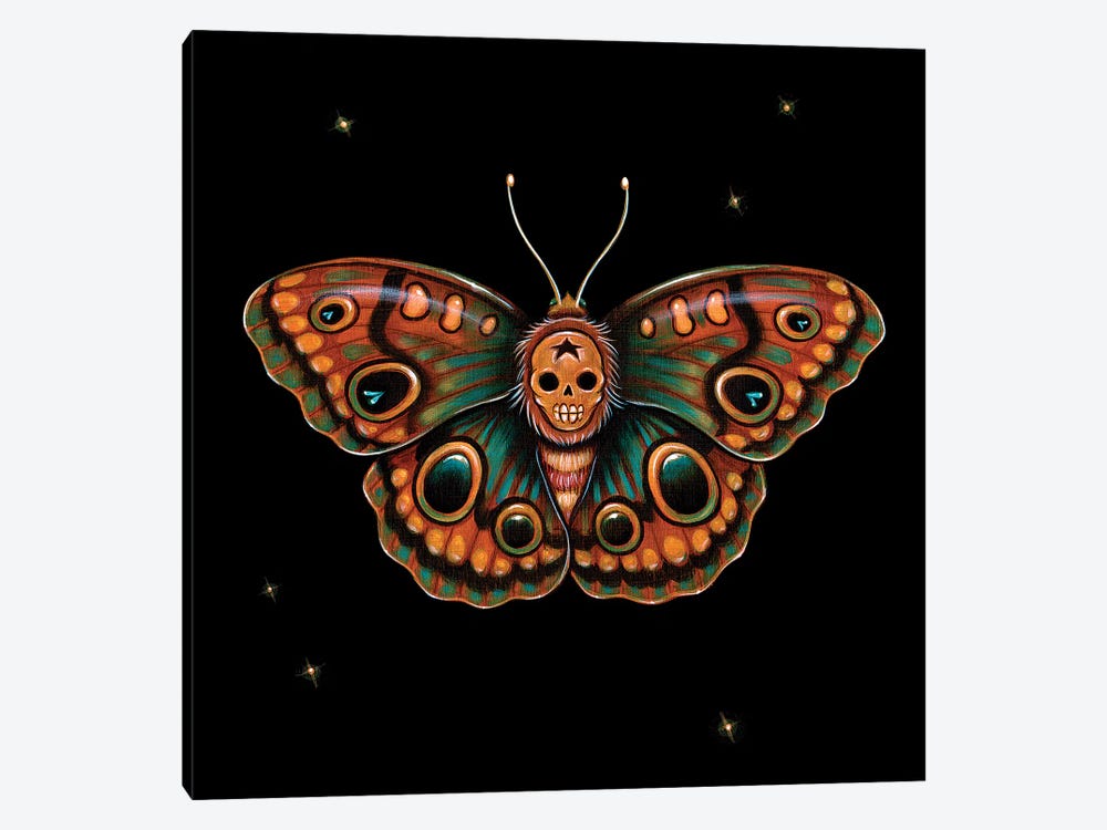 Calavera Lepidoptera 1-piece Canvas Art Print