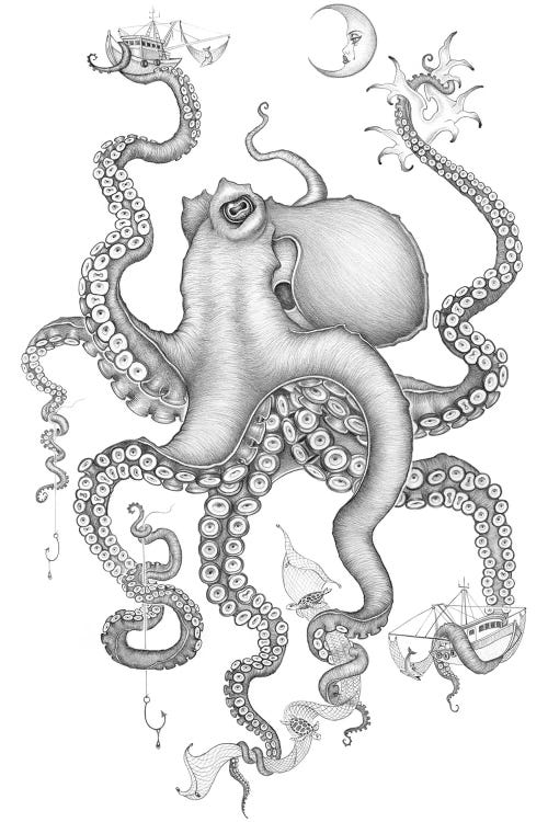Cephalopod Love by Caia Koopman wall art