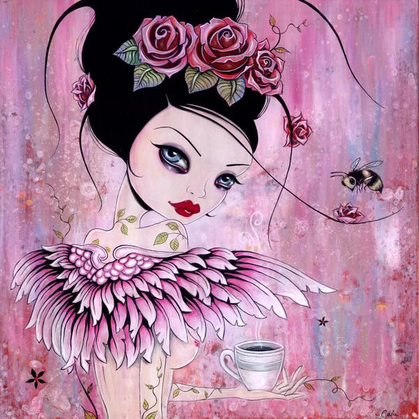 Pop Surrealism & Lowbrow: Coffee Angel by Caia Koopman