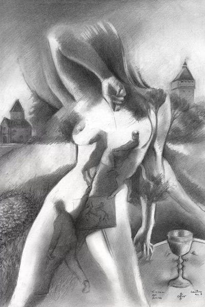 Tristan And Isolde by Corné Akkers acrylic art print