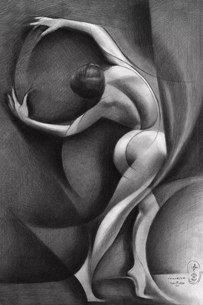 Roundism XXXV by Corné Akkers acrylic art print