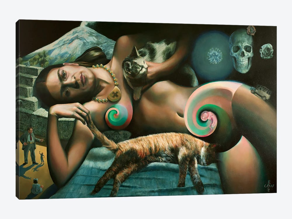 Frida Kahlo (2020) by Corné Akkers 1-piece Canvas Art Print