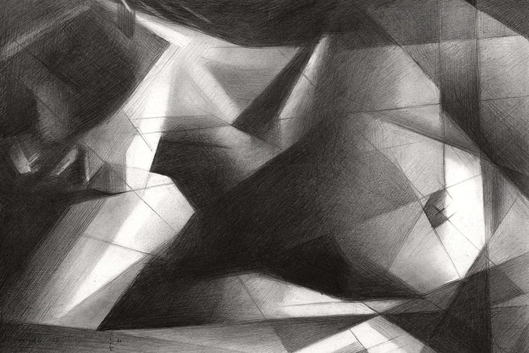 Cubistic Nude I by Corné Akkers wall art