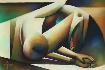 Golden I by Corné Akkers acrylic art print