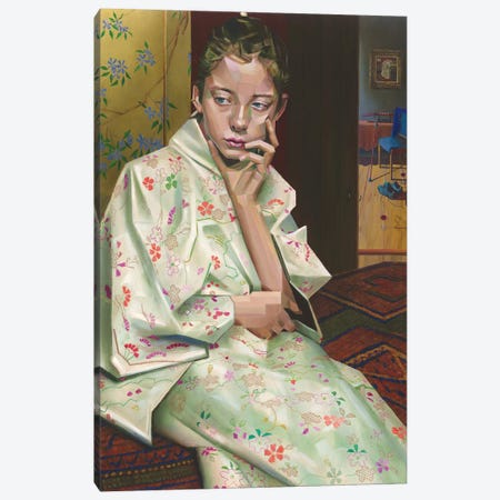 Geesje Kwak In oil Canvas Print #CAK138} by Corné Akkers Canvas Artwork