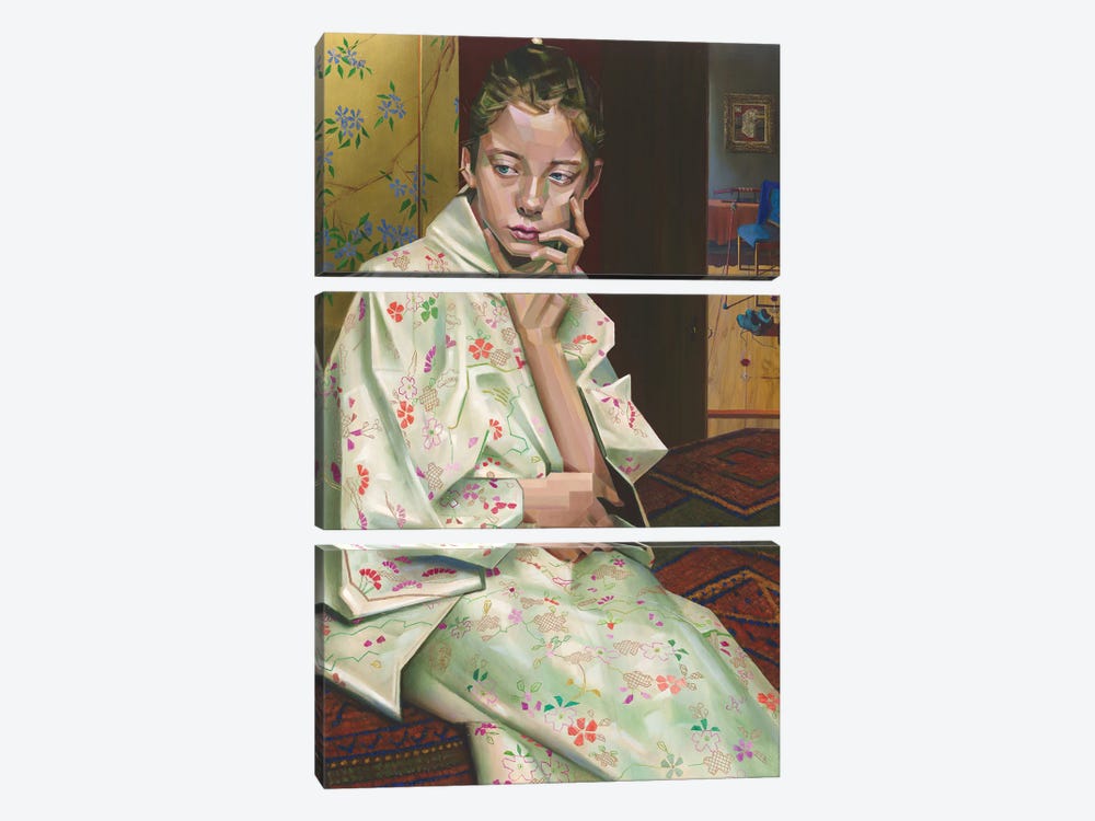 Geesje Kwak In oil by Corné Akkers 3-piece Canvas Artwork