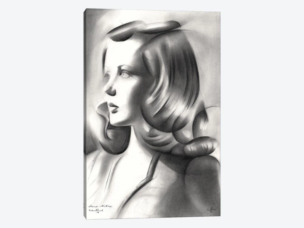 Gene Tierney by Corné Akkers 1-piece Canvas Print