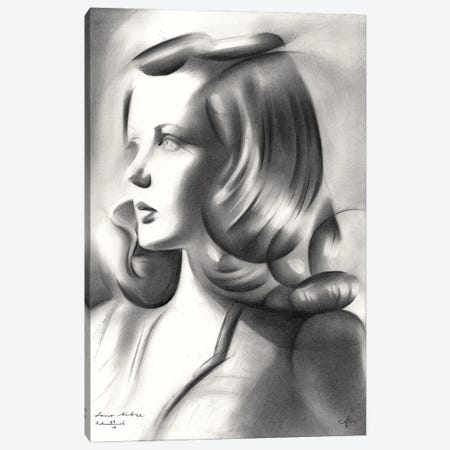 Gene Tierney Canvas Print #CAK153} by Corné Akkers Canvas Artwork