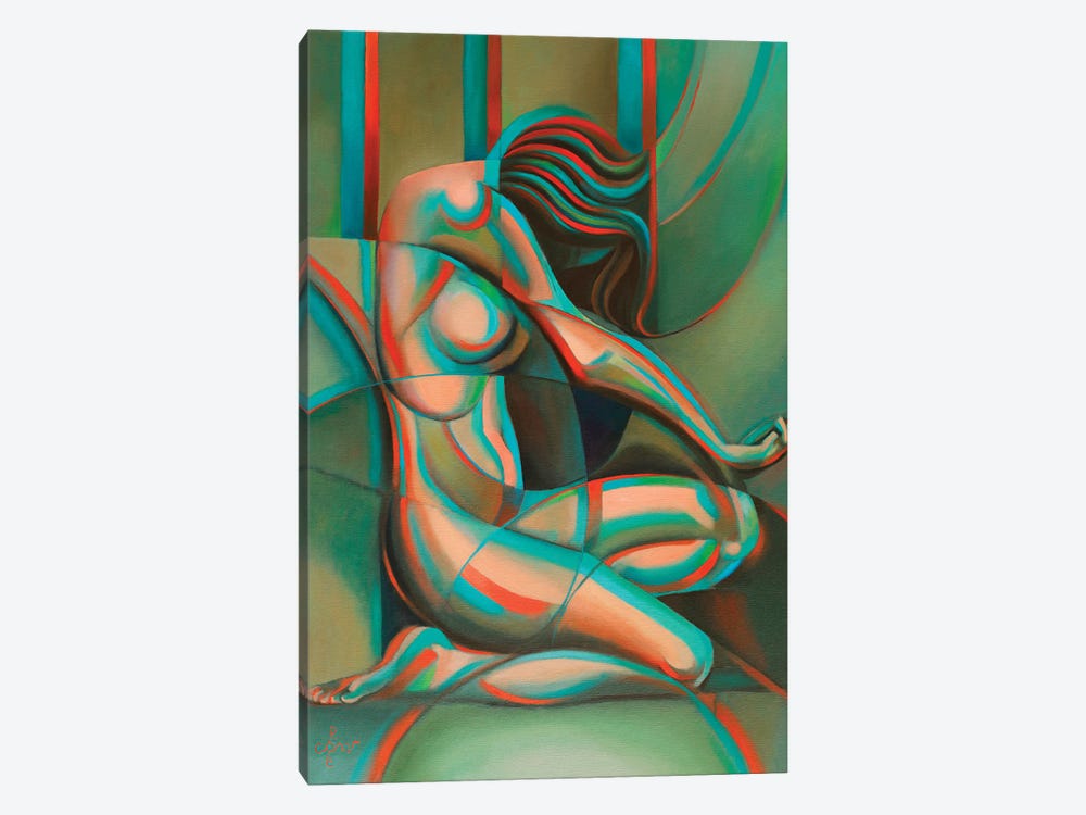 Anaglyphical Roundism by Corné Akkers 1-piece Canvas Artwork