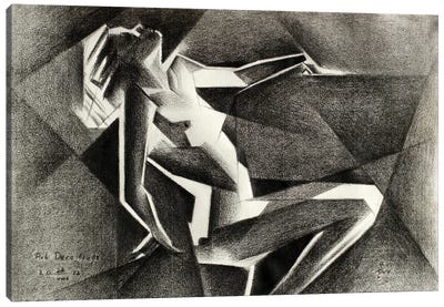 Art Deco Nude - 23-08-22 Canvas Art Print - Art Deco
