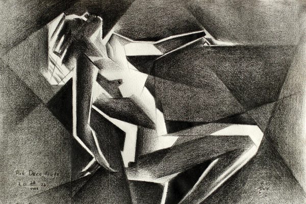 Art Deco: Art Deco Nude - 23-08-22 by Corné Akkers