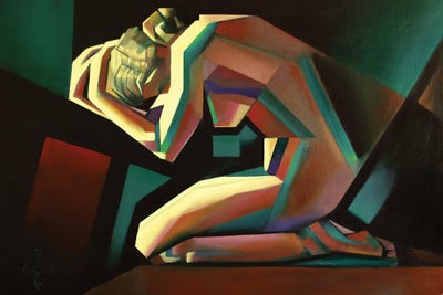 Art Deco Nude - 14-08-22 by Corné Akkers art print