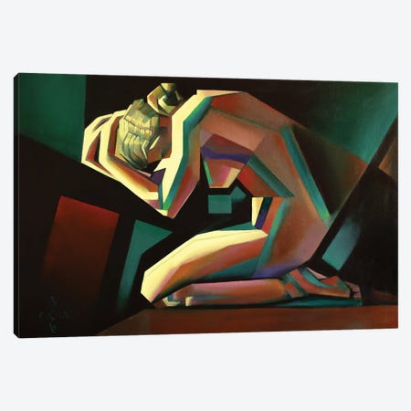 Art Deco Nude - 14-08-22 Canvas Print #CAK170} by Corné Akkers Canvas Art
