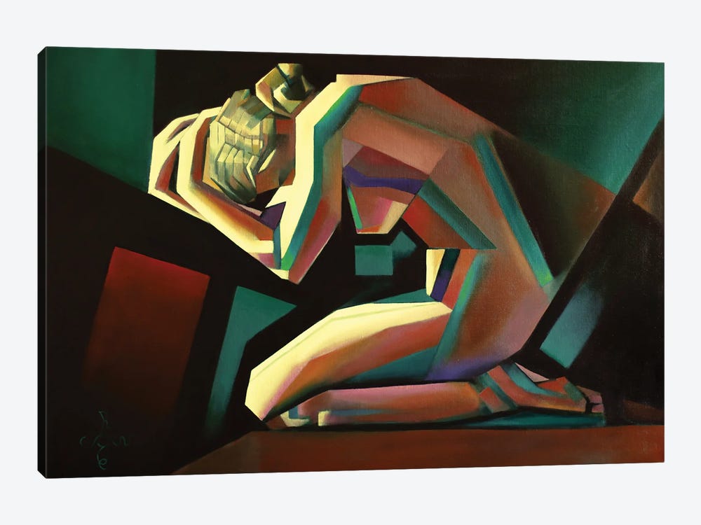 Art Deco Nude - 14-08-22 by Corné Akkers 1-piece Canvas Wall Art