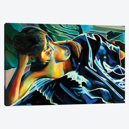 Blue Velvet Canvas Print #CAK175} by Corné Akkers Canvas Print