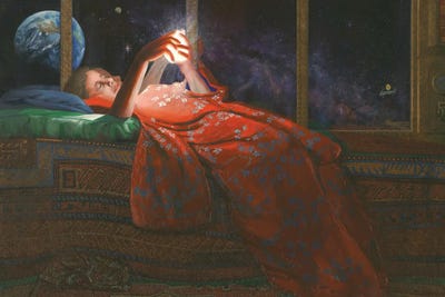 Geesje Kwak And The Secret Of The Universe by Corné Akkers canvas print