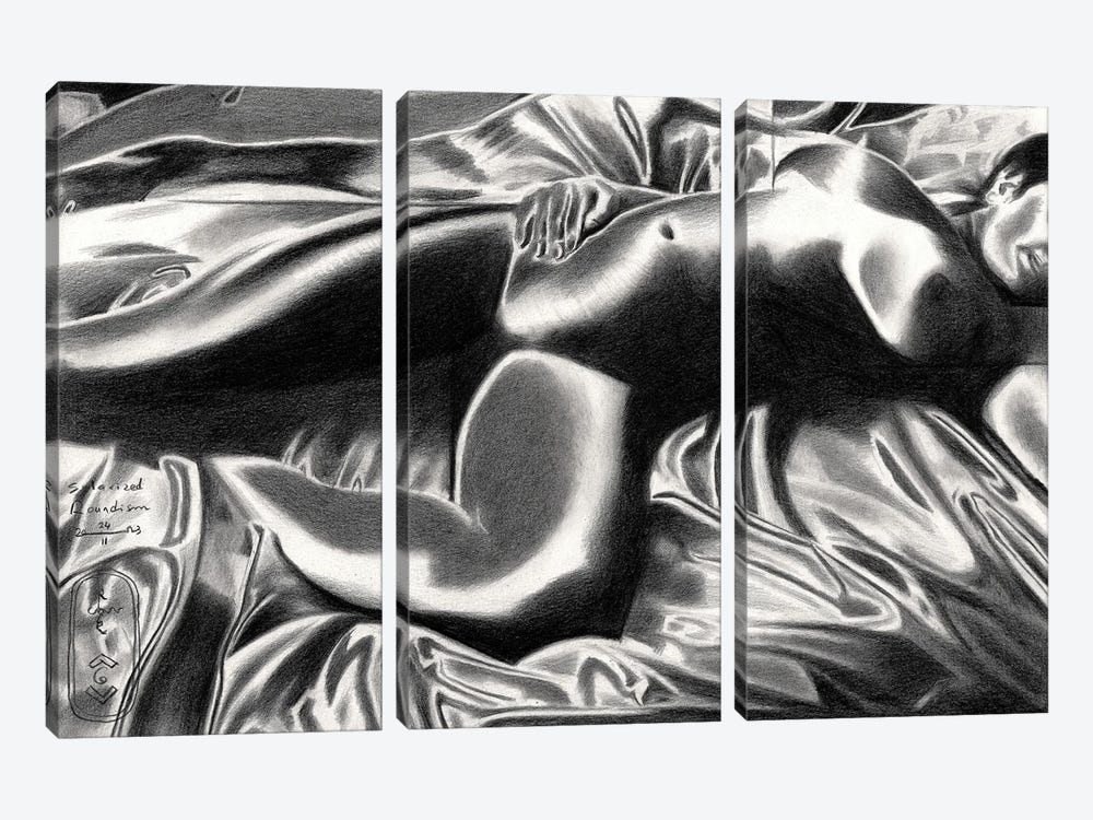 Solarized Roundism by Corné Akkers 3-piece Art Print
