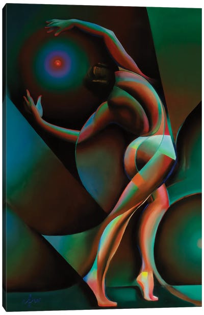 Cosmic Dance Canvas Art Print - Cubism Art