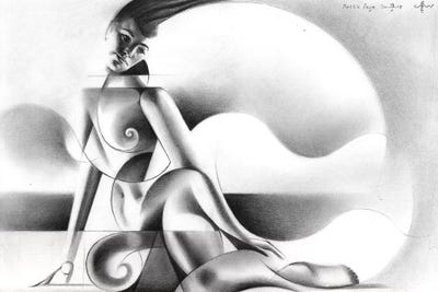 Bettie Page by Corné Akkers acrylic art print