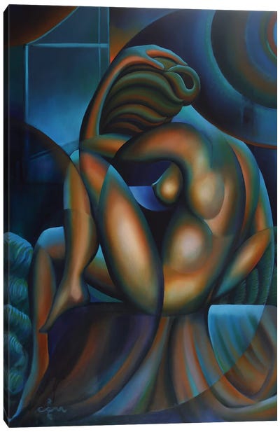 Roundism VIII Canvas Art Print - Female Nude Art