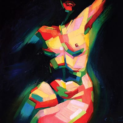 Cubistic Nude VIII by Corné Akkers acrylic art print
