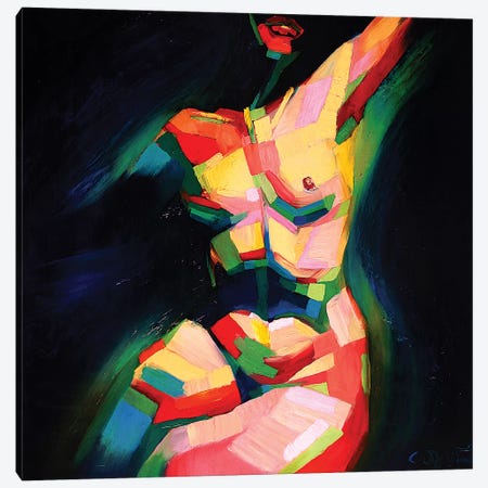 Cubistic Nude VIII Canvas Print #CAK52} by Corné Akkers Canvas Artwork