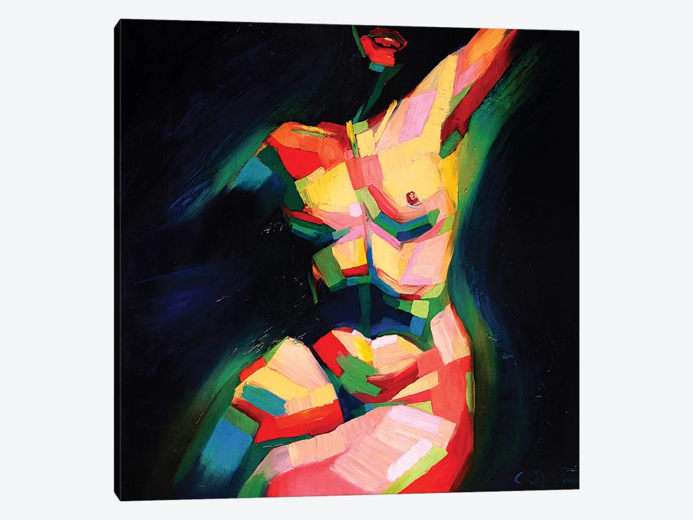 Cubistic Nude VIII by Corné Akkers 1-piece Canvas Print