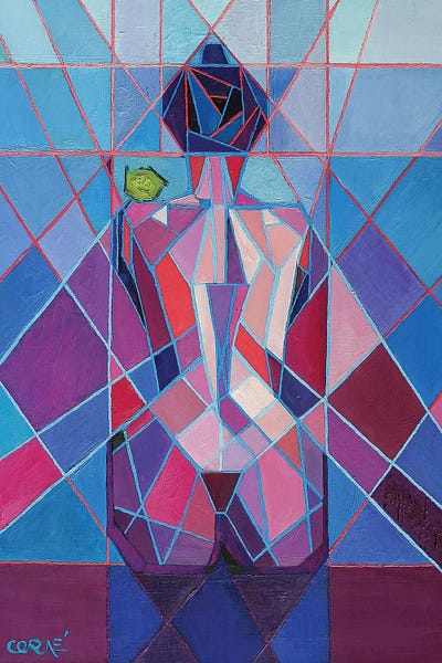 All Things Picasso: Cubistic Nude IX by Corné Akkers