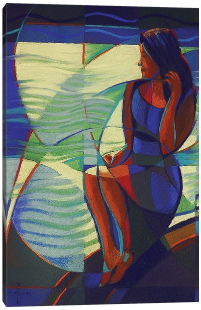 Carthaginian Woman Waiting For Her Sea Hero's Return Canvas Art Print - Corné Akkers