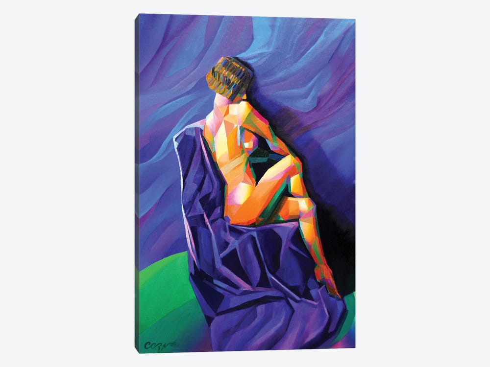 Cubistic Nude I by Corné Akkers 1-piece Canvas Art Print