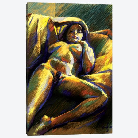 Reclining Nude Canvas Print #CAK73} by Corné Akkers Canvas Artwork