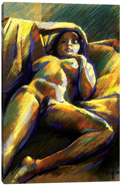 Reclining Nude Canvas Art Print - Corné Akkers