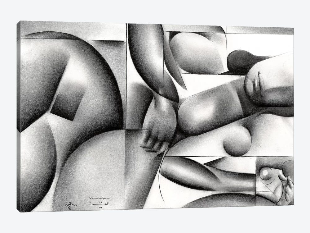 Roundism XXV by Corné Akkers 1-piece Art Print